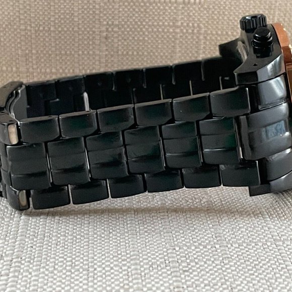 Relic Chronograph Wristwatch Black Tone Date Calendar Quartz Analog Watch $130 - Picture 6 of 12